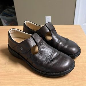Finn Comfort Mary Jane Shoe Bronze Brown EUC 40D